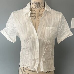 NWOT Cider White Button Down Shirt XS
